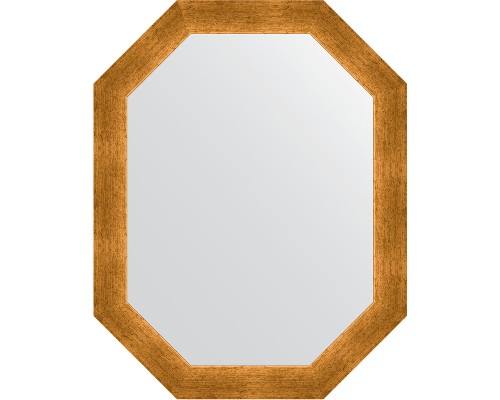 Зеркало Evoform Octagon 55x70 BY 7038 в багетной раме - Травленое золото 59 мм