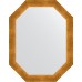 Зеркало Evoform Octagon 55x70 BY 7038 в багетной раме - Травленое золото 59 мм