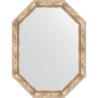 Зеркало Evoform Octagon 63x83 в багетной раме - Прованс с плетением 70 мм