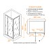 Душевой уголок RGW Classic CL-046B 90x70 350904697-14 профиль Черный матовый стекло прозрачное