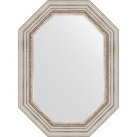 Зеркало Evoform Octagon 56x76 BY 7165 в багетной раме - Римское серебро 88 мм