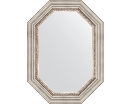 Зеркало Evoform Octagon 56x76 BY 7165 в багетной раме - Римское серебро 88 мм