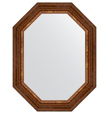 Зеркало Evoform Octagon 66x86 в багетной раме - Римская бронза 88 мм
