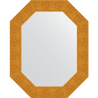 Зеркало Evoform Octagon 61x76 в багетной раме - Чеканка золотая 90 мм