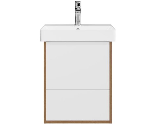 Тумба под раковину Kerama Marazzi Pro 50 подвесная Белая матовая Швейцарский вяз