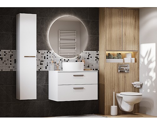 Шкаф пенал Roca Victoria 30 A857564806 подвесной Белый глянец