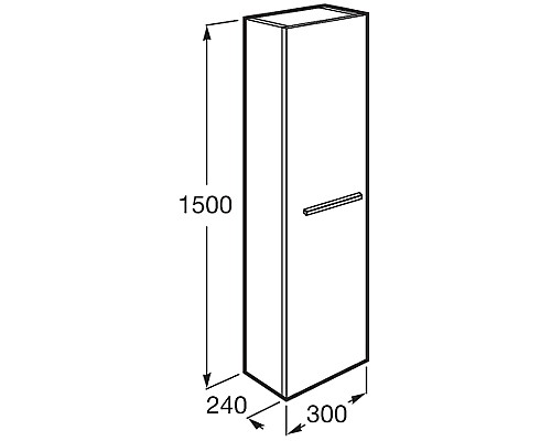 Шкаф пенал Roca Victoria 30 A857564806 подвесной Белый глянец