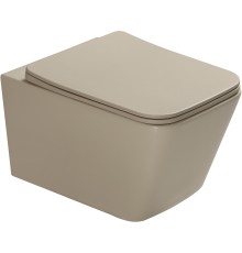 Унитаз SantiLine SL-5007BG подвесной Бежевый матовый с сиденьем Микролифт