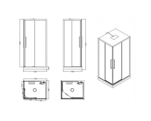 Душевая кабина Esbano Muse ESM-129CKR 120x90 L без гидромассажа