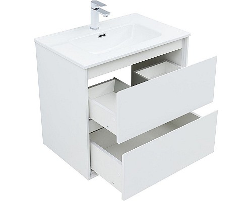 Тумба под раковину Aquanet Милан 70 336368 подвесная Белый глянец
