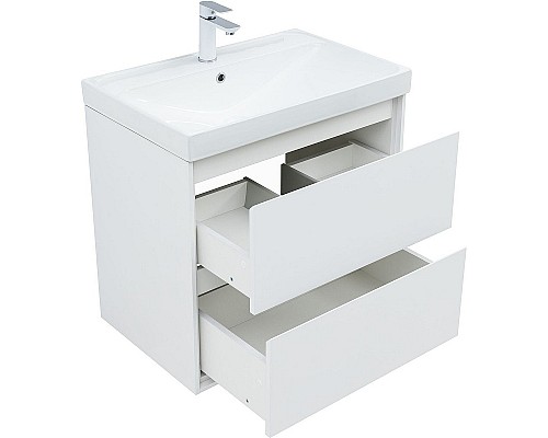 Тумба под раковину Aquanet Милан 70 336368 подвесная Белый глянец