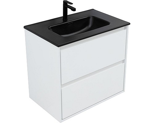 Тумба под раковину Aquanet Милан 70 336368 подвесная Белый глянец