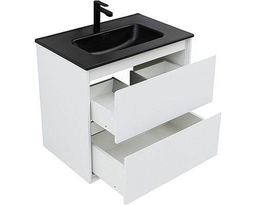 Тумба под раковину Aquanet Милан 70 336368 подвесная Белый глянец