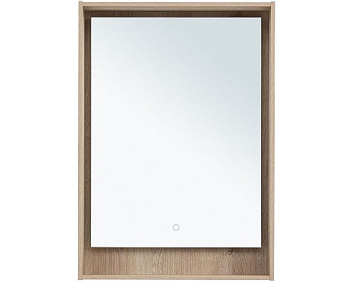 Зеркало Aquanet Милан 60 336403 с подсветкой Дуб светлый с сенсорным выключателем
