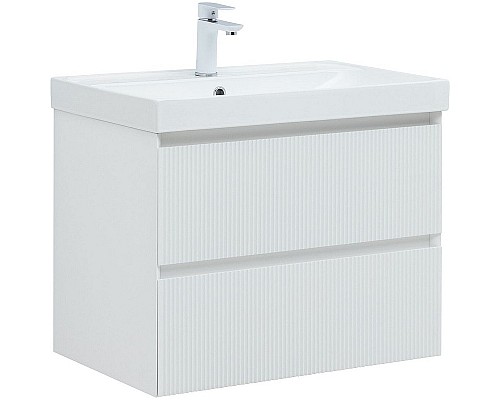Тумба под раковину Aquanet Альтера 70 337155 подвесная Белая матовая