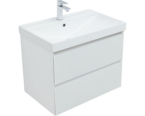Тумба под раковину Aquanet Альтера 70 337155 подвесная Белая матовая