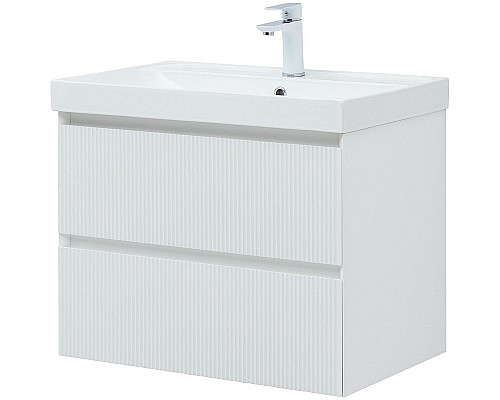 Тумба под раковину Aquanet Альтера 70 337155 подвесная Белая матовая