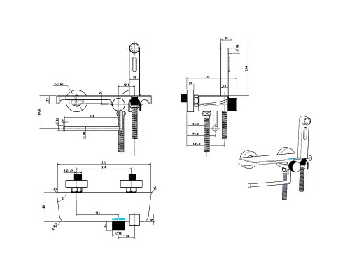 Гигиенический душ со смесителем CeramaLux LT9506 Хром