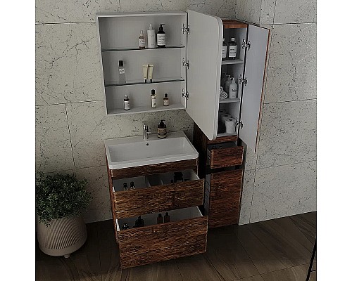 Тумба под раковину Style Line Атлантика 70 Люкс Plus СС-00002343 Старое дерево