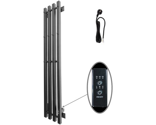 Электрический полотенцесушитель Altasan АргоЛюксПроф 120х21 АргоЛюксПроф12021ЧМ Черный муар