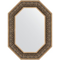 Зеркало Evoform Polygon 79х59 BY 7237 в багетной раме - Вензель серебряный 101 мм