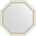 Зеркало Evoform Octagon 71x71 в багетной раме - Белый с серебром 60 мм