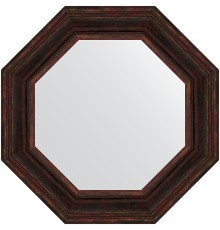 Зеркало Evoform Octagon 64х64 в багетной раме - Темный прованс 99 мм