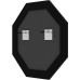 Зеркало Evoform Octagon 64х64 в багетной раме - Темный прованс 99 мм