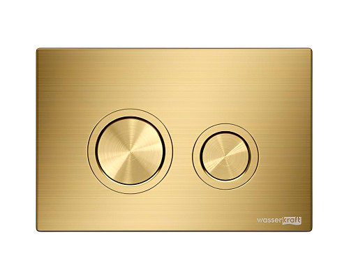 Инсталляция WasserKRAFT Salm 27TLT.010.ME.WH.MG01 для унитаза Белое стекло с клавишей смыва Золото матовое