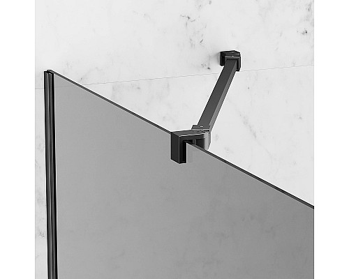 Душевая перегородка Berges Sky Black 110х200 064027 профиль Черный матовый стекло тонированное