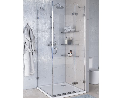 Душевой уголок Aquaton Lax SQR 90х90 R 1AX018SSXX000 профиль Хром стекло прозрачное