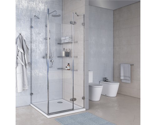 Душевой уголок Aquaton Lax SQR 90х90 R 1AX018SSXX000 профиль Хром стекло прозрачное
