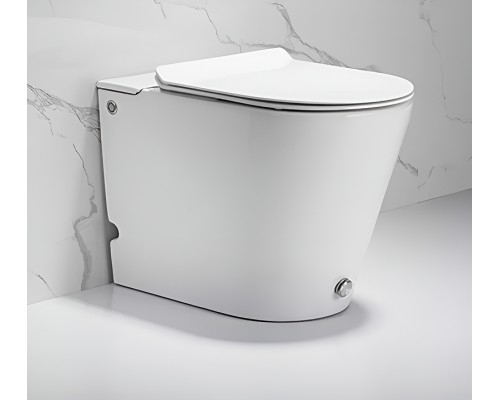 Унитаз Ceruttispa Argentera Pulse с импульсным смывом приставной с сиденьем Микролифт