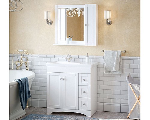 Тумба под раковину Corozo Техас 80 SD-00000323 Белая