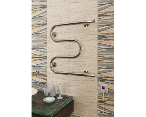 Электрический полотенцесушитель Terminus М-образный 500x500 4620768883910 Хром