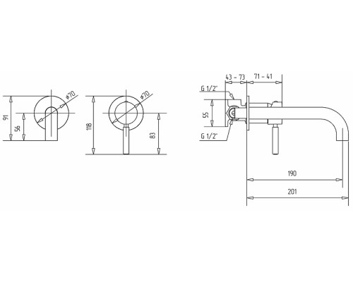 Смеситель для раковины Migliore Fortis 31547 (18667) Хром