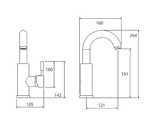 Смеситель для кухни Shouder Marino 0110404 Хром