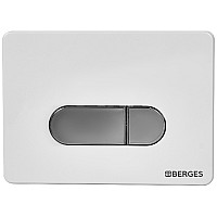 Клавиша смыва Berges Novum D7 040037 Хром Белая