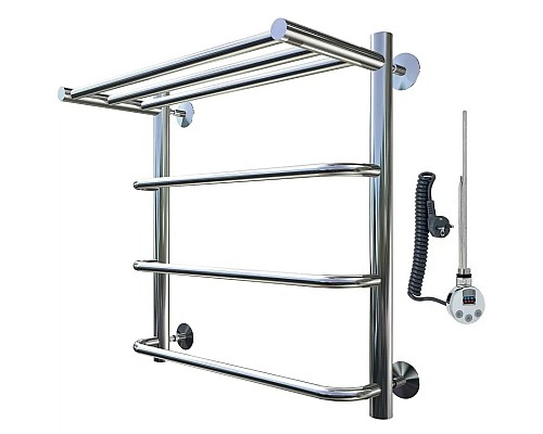 Электрический полотенцесушитель Тругор Идеал 1 элТЭН 60x50 с полкой Хром