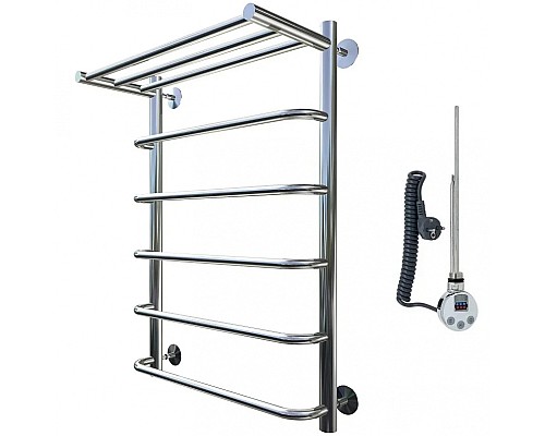 Электрический полотенцесушитель Тругор Идеал 1 элТЭН 80x40 с полкой Хром