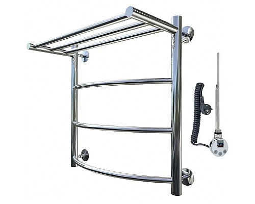 Электрический полотенцесушитель Тругор Приоритет 1 элТЭН 60x50 с полкой Хром