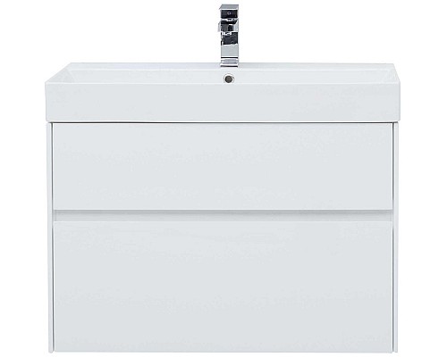 Тумба с раковиной Aquanet Бруклин 85 212598 подвесная Белая