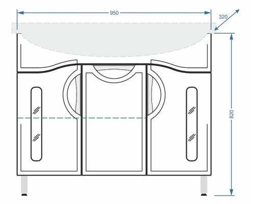 Тумба под раковину Stella Polar Сильва 100 SP-00000204 Белая