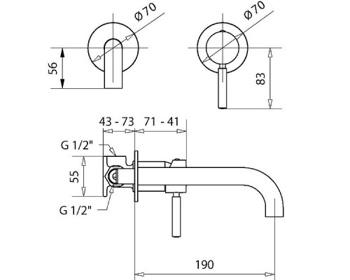 Смеситель для раковины Migliore Fortis Gold 31548 (27983) Золото