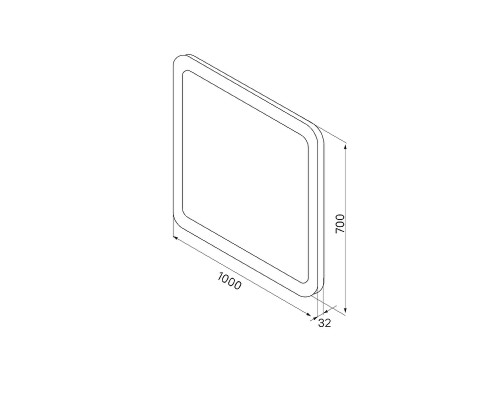 Зеркало Iddis Edifice 100 ЗЛП109 с подсветкой Белое