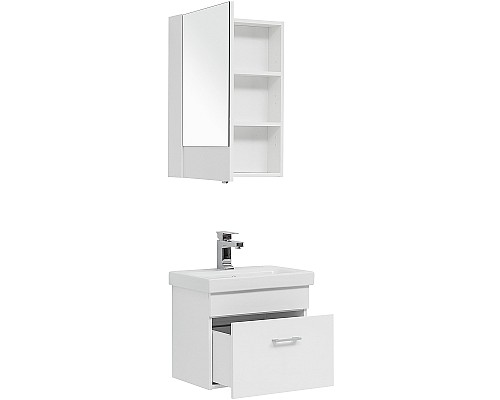 Тумба с раковиной Aquanet Нота 50 254064 подвесная Белая