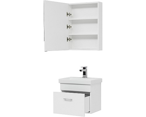 Тумба с раковиной Aquanet Нота 50 254064 подвесная Белая
