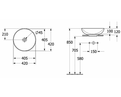 Раковина-чаша Villeroy&Boch Loop & Friends 42 4A460001 Альпийский белый