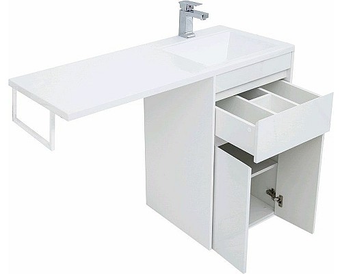 Тумба с раковиной Aquanet Токио 110 R 239207 Белая