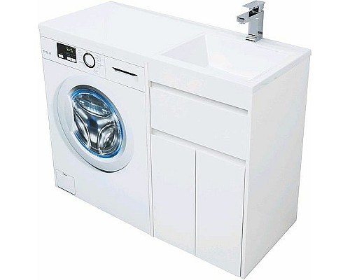 Тумба с раковиной Aquanet Токио 110 R 239207 Белая